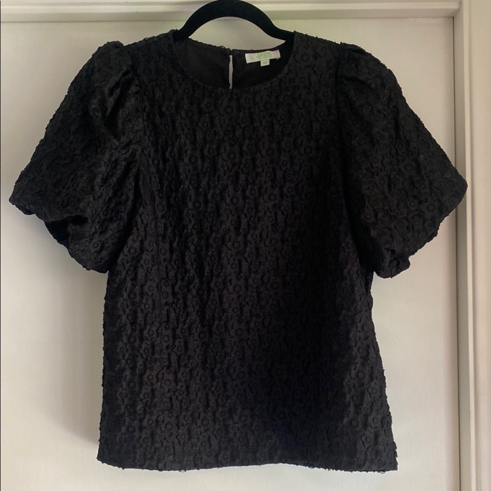 Elegant Black Textured Women's Top